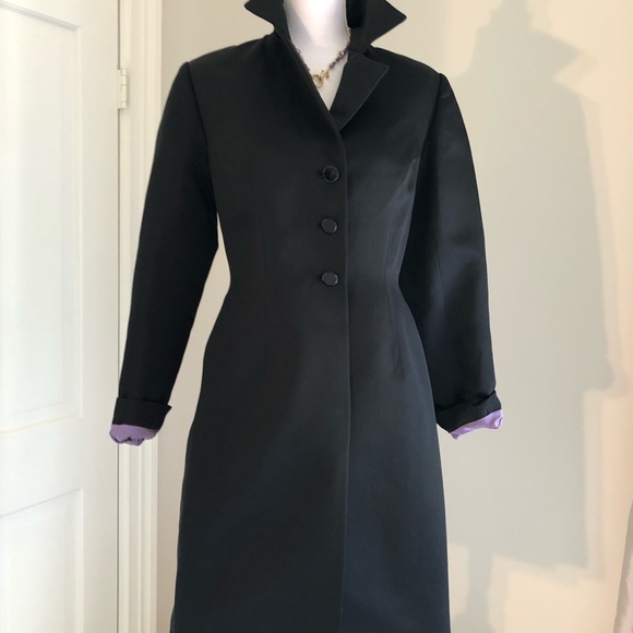 Peggy Jennings Couture black silk coat - Picture 6 of 9